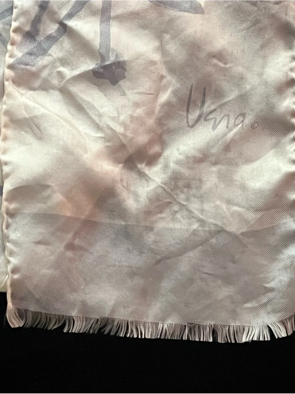 Vera Vintage White Floral Silk Scarf - Japan